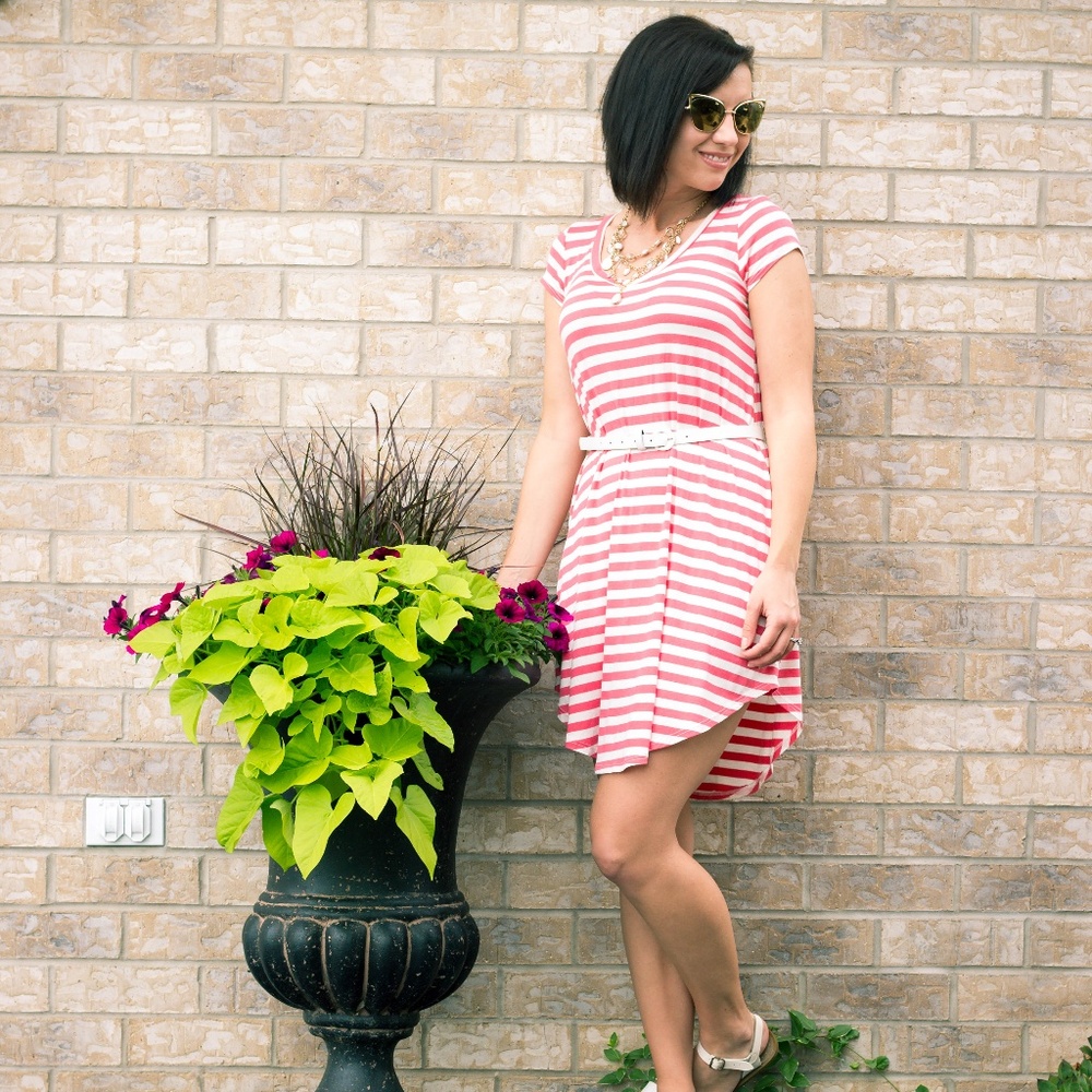 Striped shirt dress